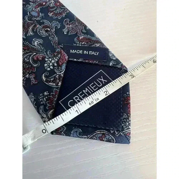 Cremieux Men's Silk Paisley Tie Multicolor Elegant Formal Necktie - Picture 2 of 4
